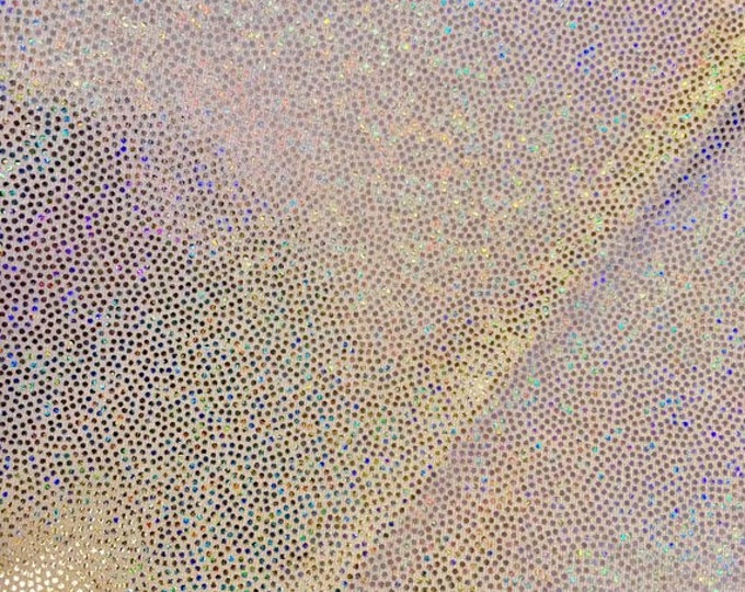 4-Way Stretch silver white Mystique Spandex  Fabric by the yard 60 " Wide