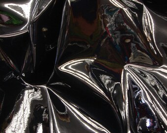 black patent leather fabric