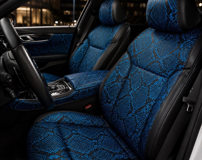 Blue Cobra Snake Embossed vinyl fabric sold by the yard 54” wide