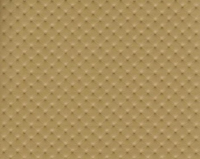 54'' Wide Camel Perforated Distressed Upholstery Faux Leather vinyl fabric per yard