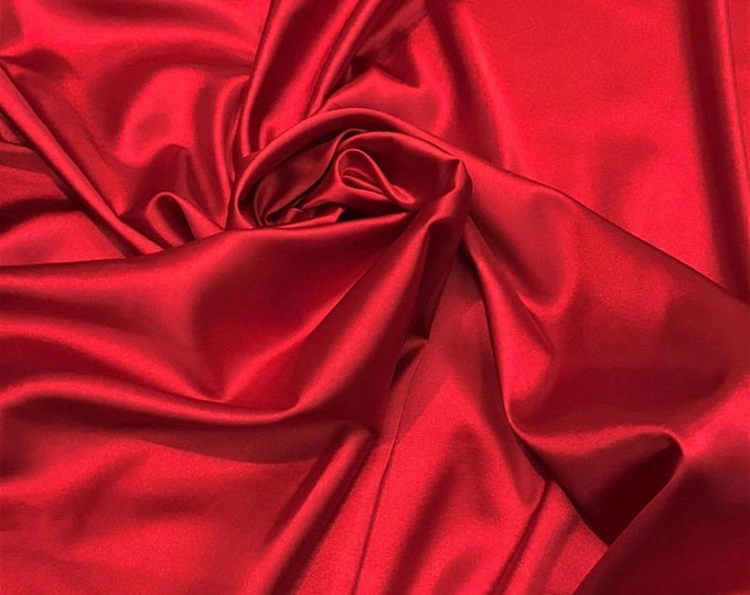 Red Charmeuse slight Stretch Satin  apparel curtains backdrops wedding