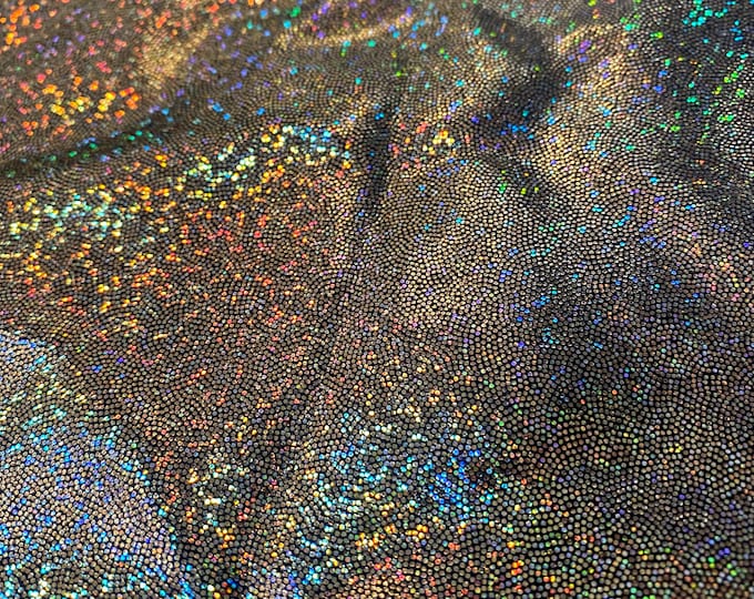 4-Way Stretch Black gold Mystique Spandex swimsuits dance Fabric by the yard 60 " Wide