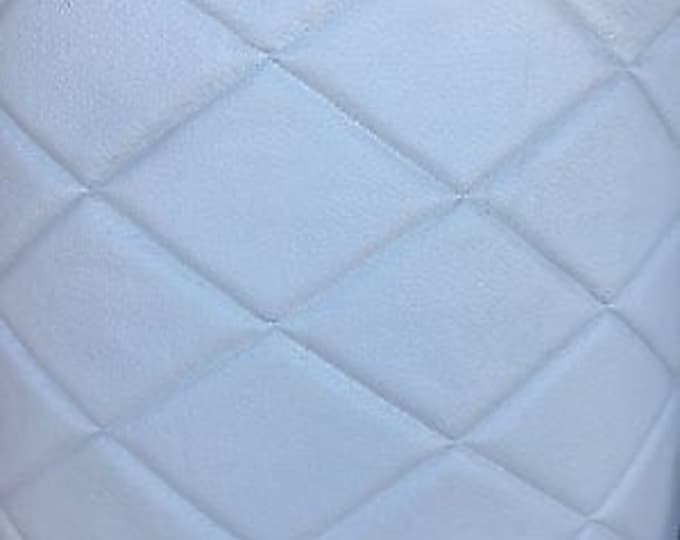 4"x6" White Diamond Quilted vinyl Automotive upholstery headboard 52" Wide SOLD BY YARD