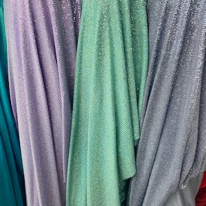 Glue on sequinn Metallic nylon spandex Fabric sold by the Yard 60” wide