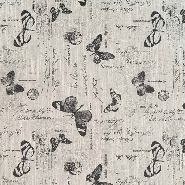 SCRIPTS black jacquard upholstery fabric 56” wide