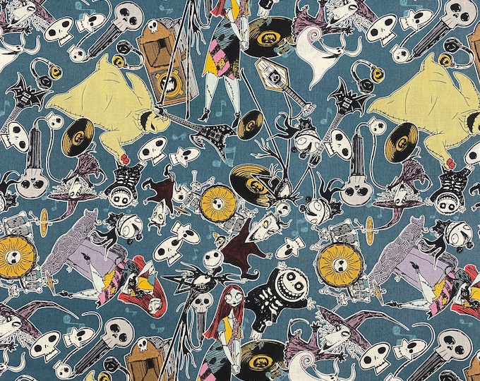 100 % Cotton Fabric - 45 " Wide- Jack Skellington