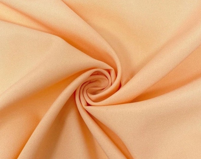 Peach Polyester poplin Fabric By The Yard 58"/60