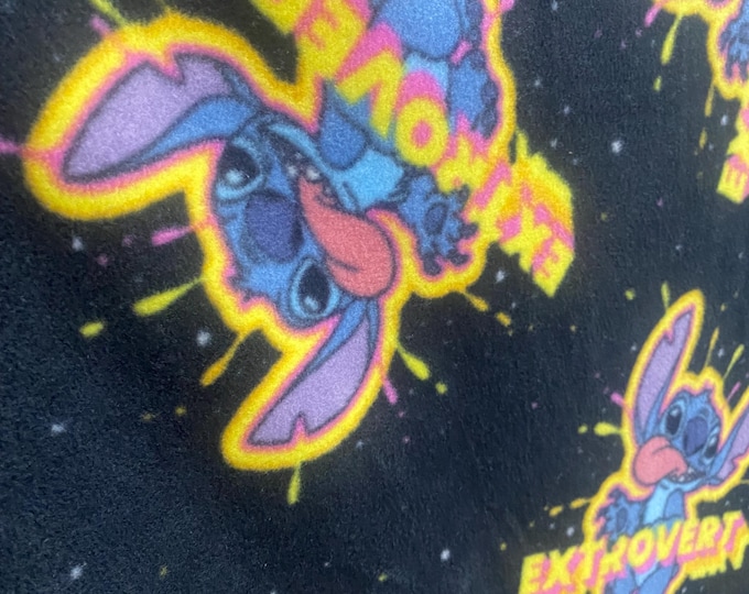 Extrovert Lilo and stitch Fleece Polar By The Yard 60" Licensed Products