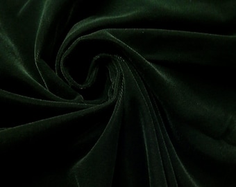 Hunter green Plush Triple Velvet Fabric Drapery 45" wide per yard