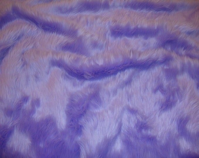 Lilac  shaggy faux fur upholstery custom fabric by the yard 60" wide