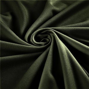 Olive green Stretch Crepe Scuba Techno Knit Polyester Spandex Fabric for Bows, Top Knots, Head Wraps, Clothes, Costumes, Crafts