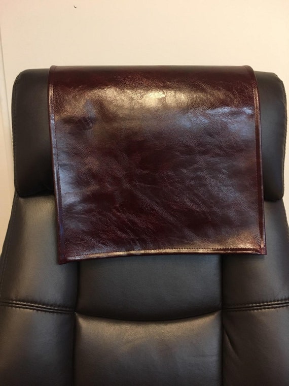 Recliner Head Rest Cover Vinyl Brown Reptile 14x30 Sofa Love seat Chaise