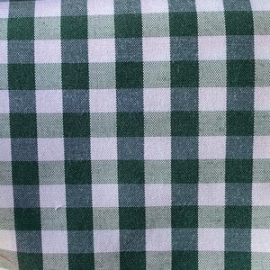 Hunter green Gingham Check 1/4in Fabric 60” wide By The Yard