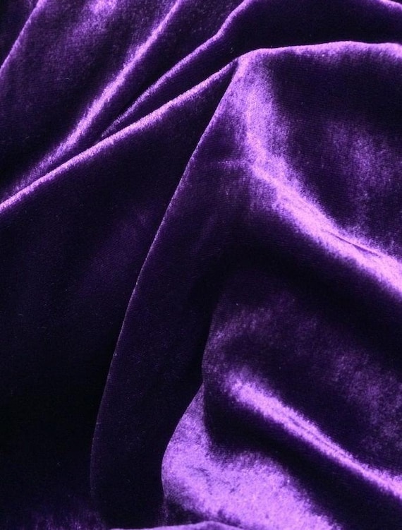 Stretch Velvet Fabric Plum Fabric Purple Velvet Fabric By The Yard Purple Knit