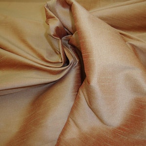 Cream puff Shantung Dupioni Faux Silk two tone fabric BY THE YARD 54&quot; wide