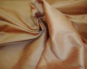 Cream puff Shantung Dupioni Faux Silk two tone fabric BY THE YARD 54" wide