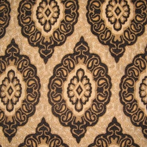 black Oval Chenille Upholstery Drapery fabric by the yard 57&quot; Wide