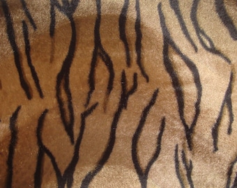 Brown Tiger Velboa Fabric 60" Wide