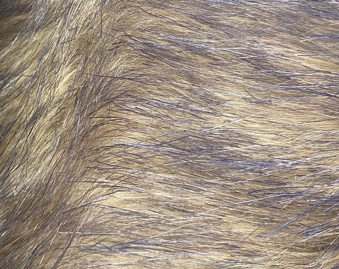 58"  Wide Fox short hair 2 Tone Faux Fur Upholstery Fabric by the yard