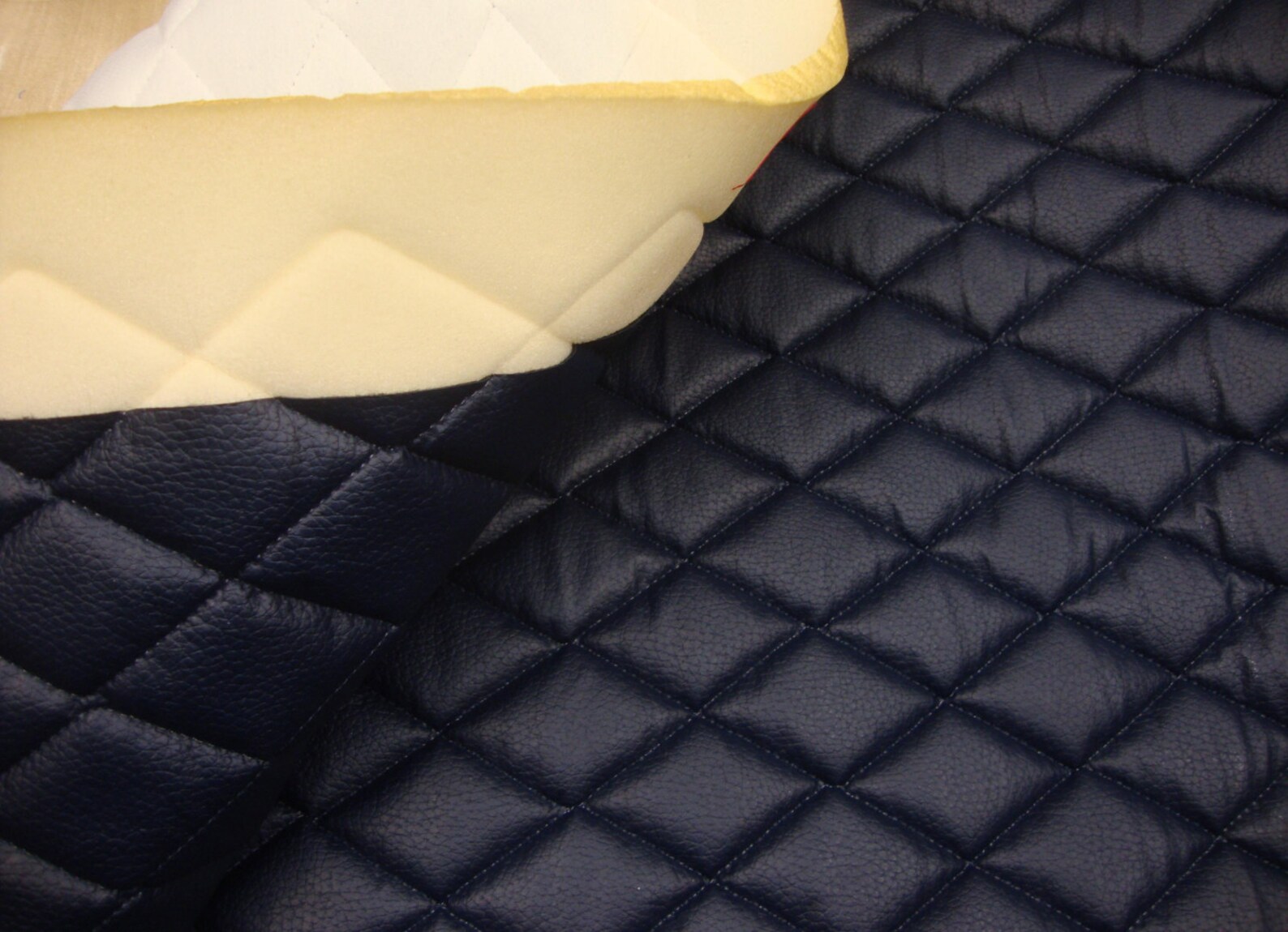 Navy champion Quilted Vinyl fabric with 3/8 Foam Backing | Etsy