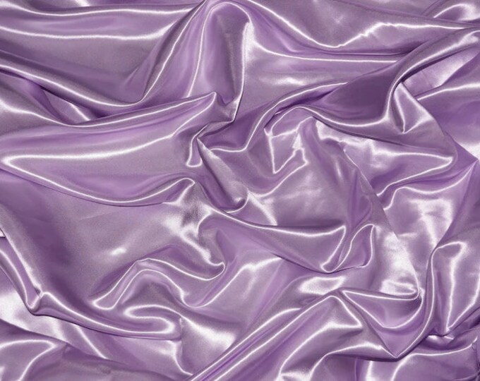 Lavender charmeuse silky soft polyester fabric  60" wide