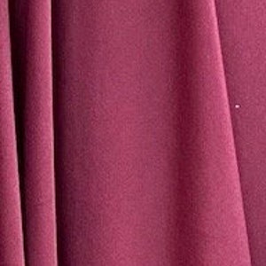 Burgundy interlock 2 way stretch lining fabric, 100% polyester, 60" wide