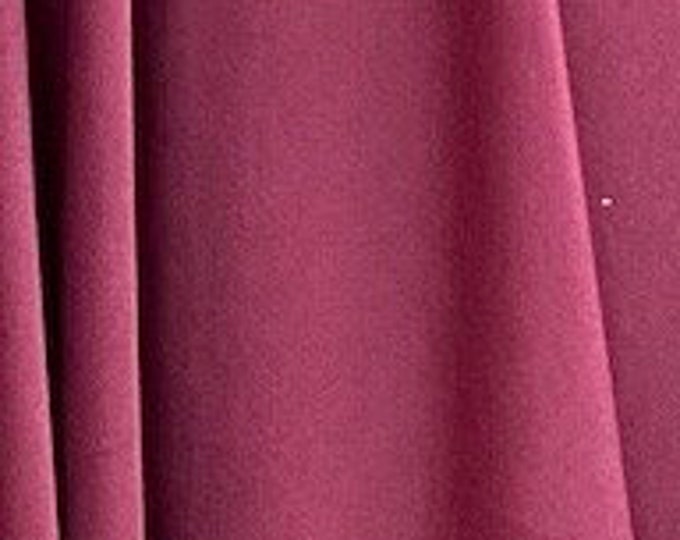 Burgundy interlock 2 way stretch lining fabric, 100% polyester, 60" wide