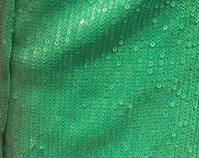 Kelley green Pleated Glitz Sequin Mesh Fabric By The Yard