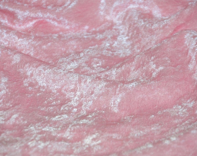 Velvet panne Crushed Backdrop Velour Stretch Fabric 60" Wide PINK By the yard Photos, Draping, Curtains, Appeal Dresses 100% POLYESTER