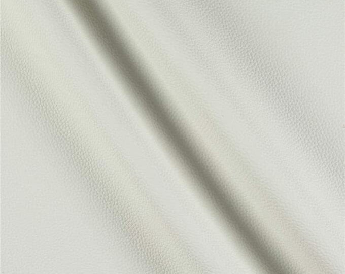 Faux Leather cabo White fabric by the Yard