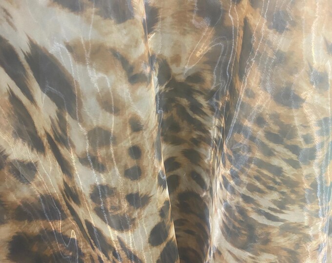 Leopard mirror organza fabric 60” wide