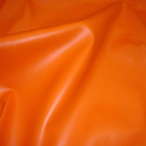Vinyl Orange Upholstery Faux Leather vinyl fabric per yard