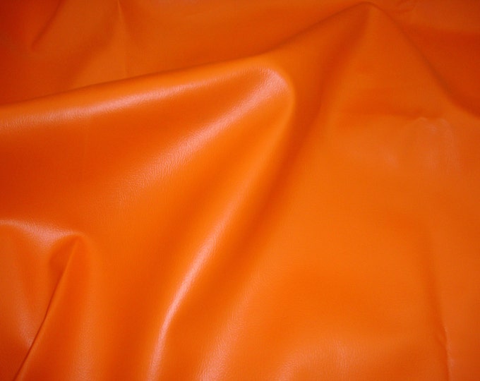 Vinyl Orange Upholstery Faux Leather vinyl fabric per yard