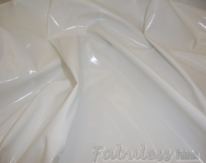 White Fetish Wet Vinyl Clothing fabric per yard