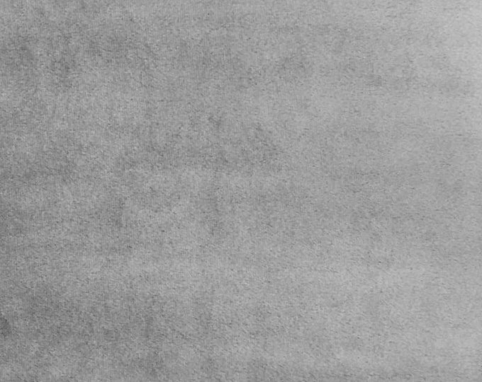 Minky solid soft, Silver gray solid  cuddle fabric by the yard