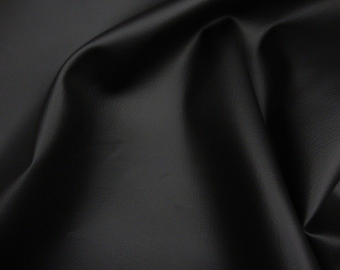 Black  Upholstery Faux Leather vinyl fabric per yard