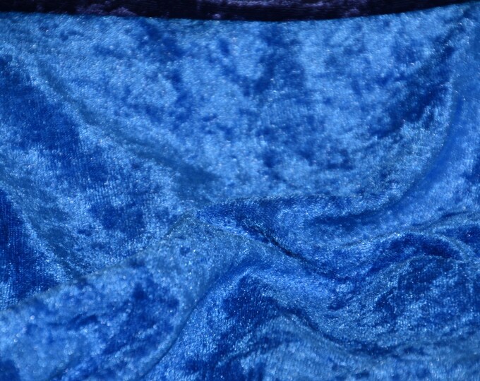 Panne Velvet Crushed Backdrop Velour Stretch Fabric 60 Wide Royal