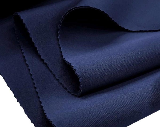 Navy Super Techno Fabric, 2mm Thick, Solid Colors, Sold by The Yard