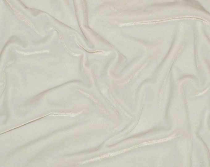 Ivory Stretch Velvet Fabric By The Yard | 58’’ wide