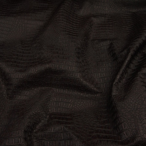 Brown Matt Gator upholstery Faux vinyl fabric per yard