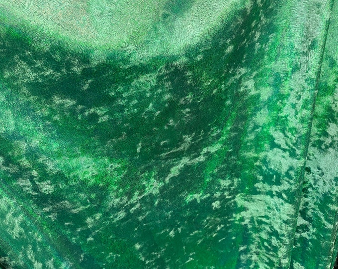 4-Way Stretch Green crushed Mystique Spandex swimsuits dance Fabric by the yard 60 " Wide