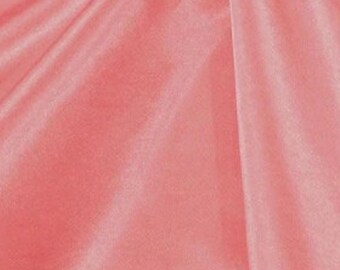 Coral Heavy Shiny Bridal Satin Fabric for Wedding Dress, 60"  wide