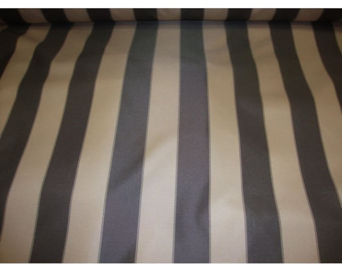 Waterproof Outdoor khaki brown Striped  Canvas fabric 60" wide per yard