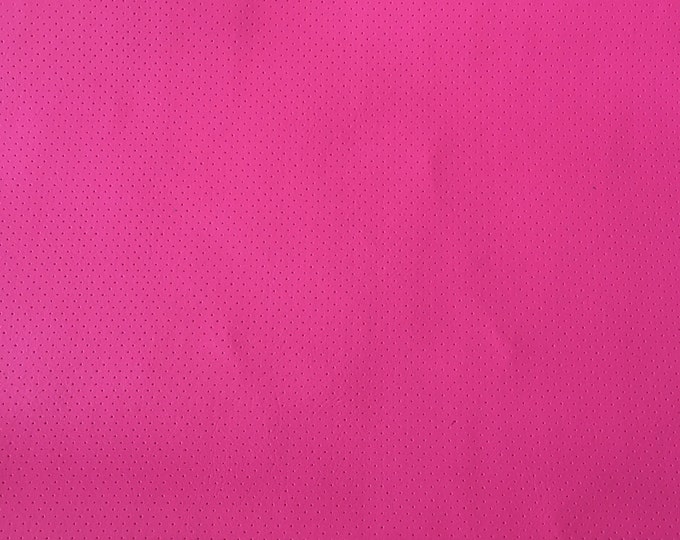 Magenta Perforated commercial marine grade upholstery vinyls Faux Leather fabric per yard