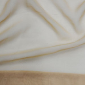 Chiffon soft Sheer  60&quot; Wide CHAMPAGNE Fabric By The yard HOME DECOR