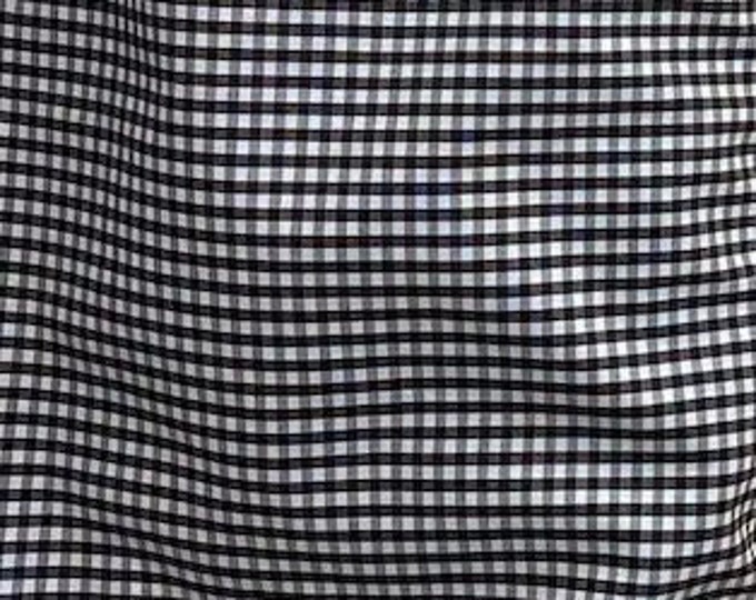 Brown Gingham Checkered 1/8” inch Fabric poly cotton 60” wide- none stretch sold By The Yard