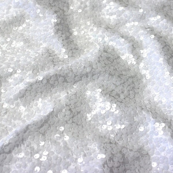 White seqiun taffeta fabric 54" wide sold by the yard