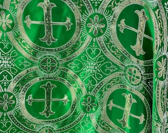 Metallic Brocade church Fabric  By the Yard 56” wide