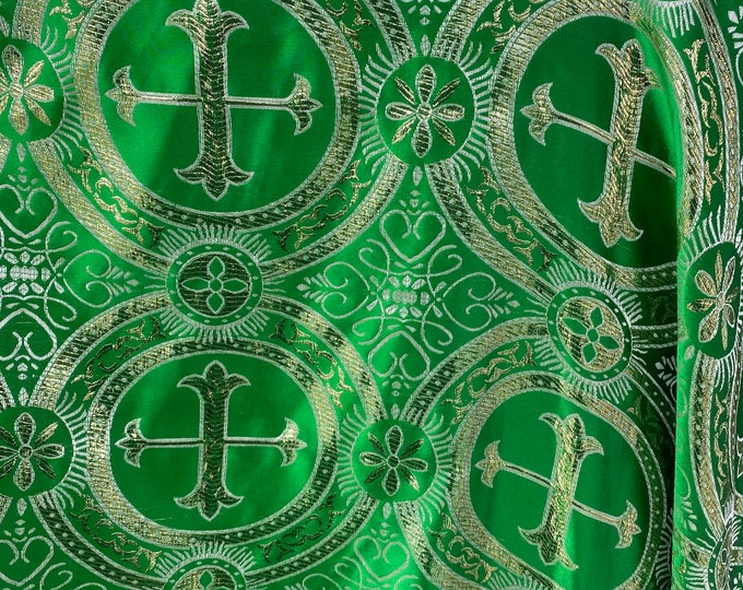 Metallic Brocade church Fabric  By the Yard 56” wide