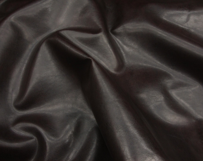 Brown black and dark brown smooth houston Faux Leather Wet Upholstery vinyl fabric per yard